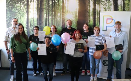 Groepsfoto geslaagden training assertiviteit