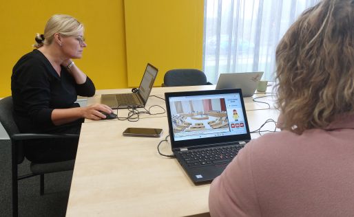 Sw-medewerkers vullen de kieswijzer van Steffie in
