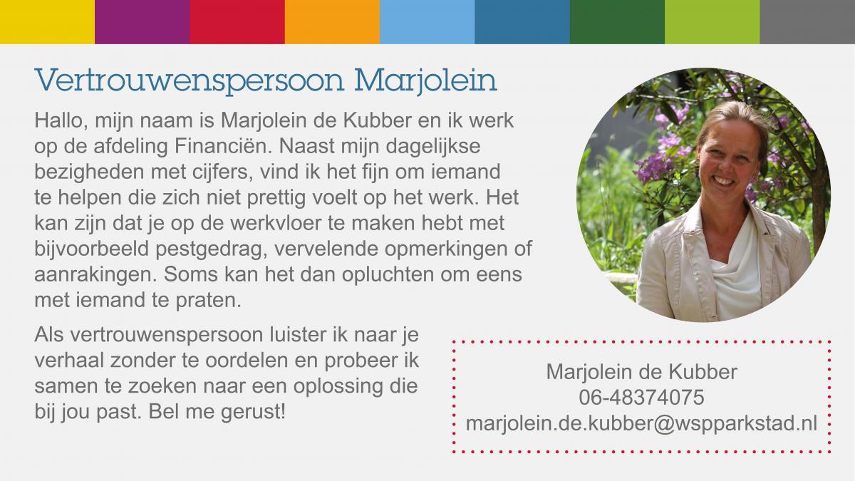 Vertrouwenspersoon Marjolein