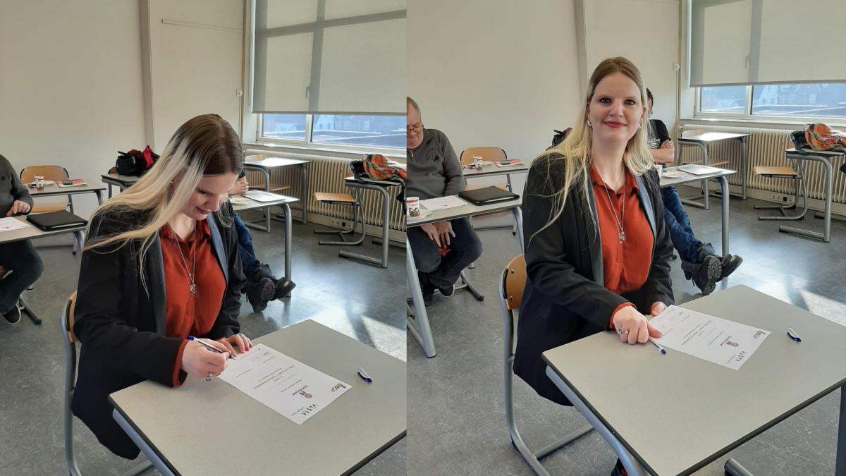Dajandra tekent voor taalambassadeur