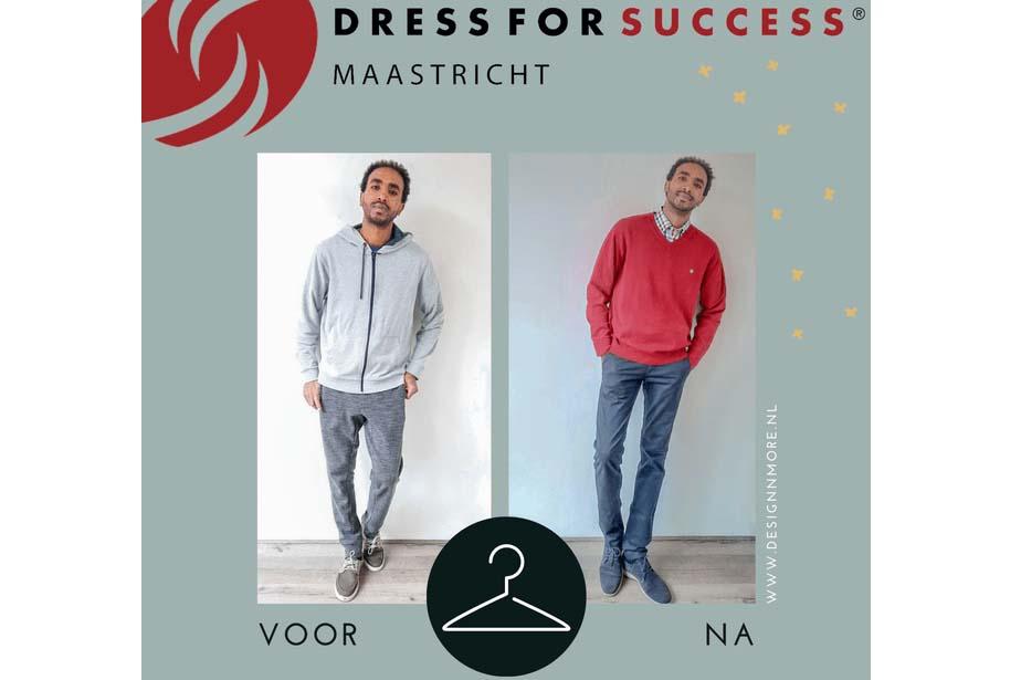 Man in nieuwe kleding