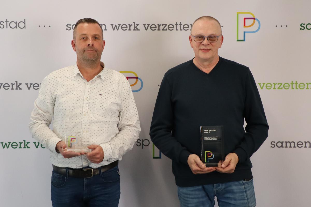 Jeroen Hubens en Martin Schaefer met de WSP award