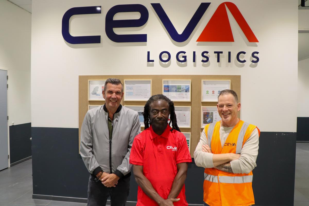 Appiah met begeleiders CEVA